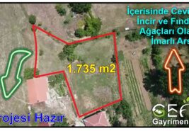 1.735 m2 İmarlı Projesi Hazır Arsa