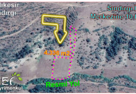 4.366 m2 Sındırgı’da Resmi Yolu Olan Satılık Tarla