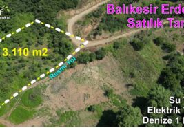 📌3.110 m2 Erdekde Satılık Resmi Yolu Olan Tarla