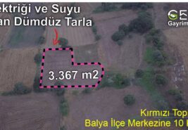 📌 3.367 m2 Elektriği ve Suyu Olan Dümdüz Tarla