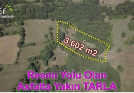 📌 3.602 m2 GÖNEN’DE Resmi Yolu Olan Asfalta Yakın TARLA