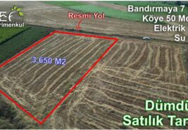 📌 3.650 m2 Resmi Yola Cephe Köyün Kenarında Tarla