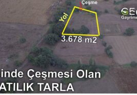 📌 3.678 m2 İçinde Çeşmesi Olan TARLA