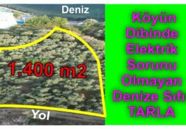 1.400 m2 Köyün Dibinde Elektrik Sorunu Olmayan Denize Sıfır TARLA