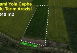 5.240 m2 Resmi Yola Cephe Sulu Tarım Arazisi