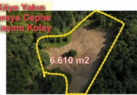 6.610 m2 Köye Yakın Dereye Cephe Ulaşım Sorunu Olmayan TARLA