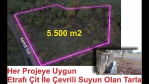 5.500 M2 RESMİ YOLA VE ASFALTA CEPHE HER PROJEYE UYGUN TARLA